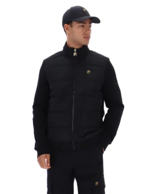 Chaqueta acolchada con cremallera completa Jerry en negro