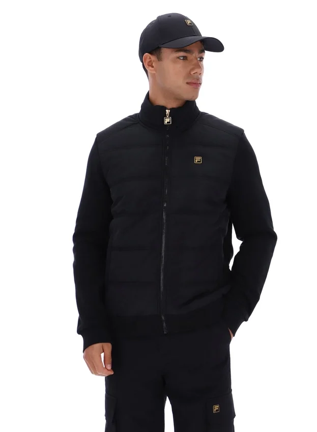Chaqueta acolchada con cremallera completa Jerry en negro