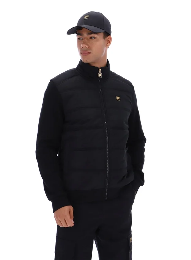 Chaqueta acolchada con cremallera completa Jerry en negro
