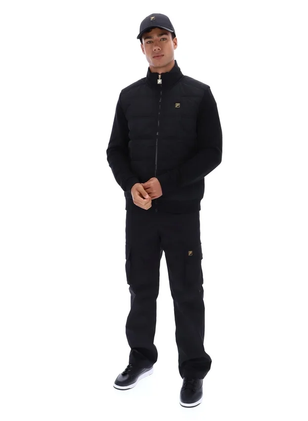 Chaqueta acolchada con cremallera completa Jerry en negro