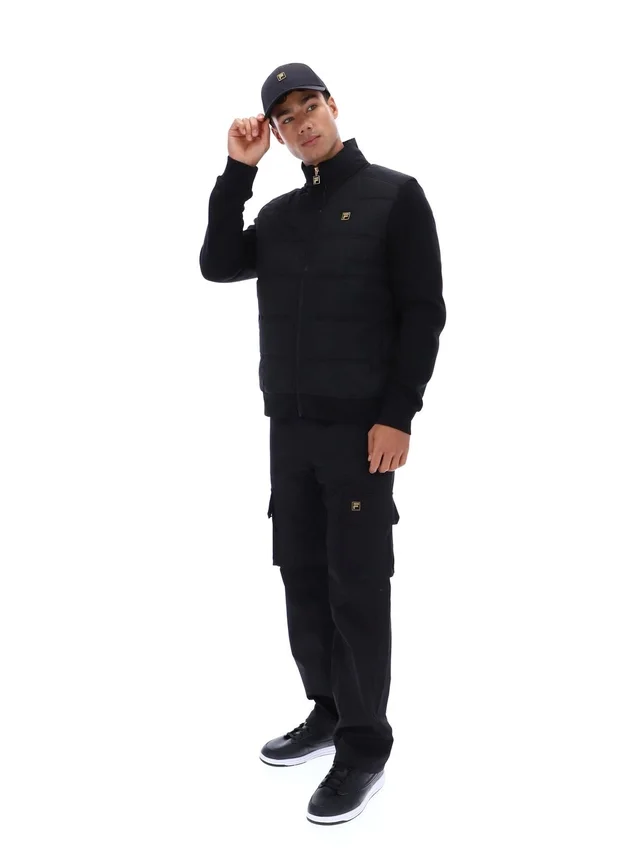 Chaqueta acolchada con cremallera completa Jerry en negro