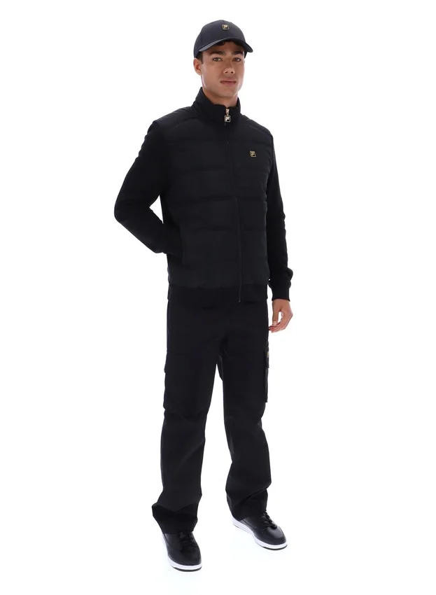 Chaqueta acolchada con cremallera completa Jerry en negro