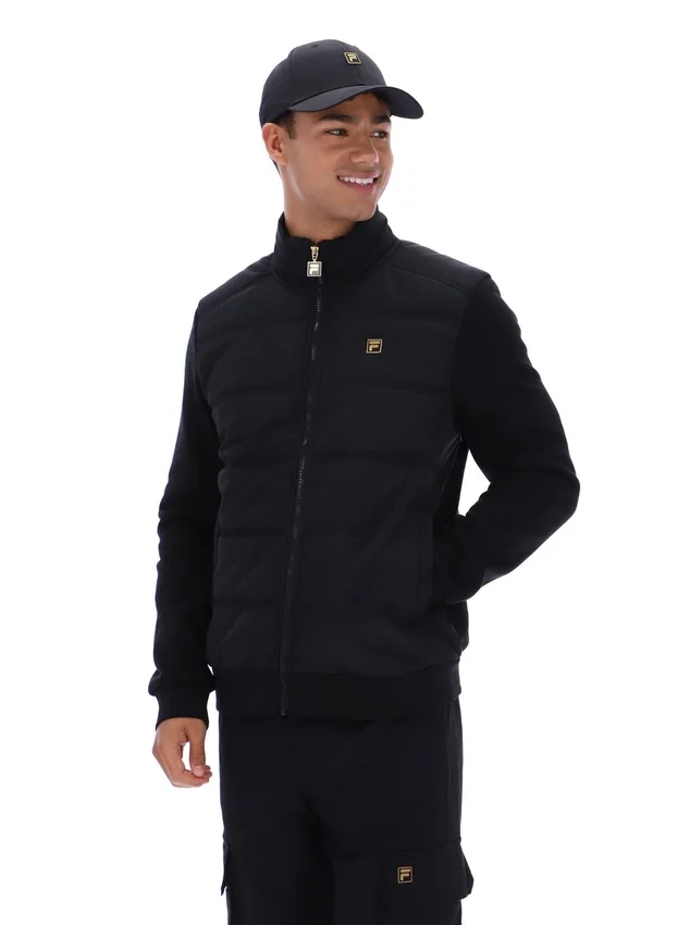 Chaqueta acolchada con cremallera completa Jerry en negro