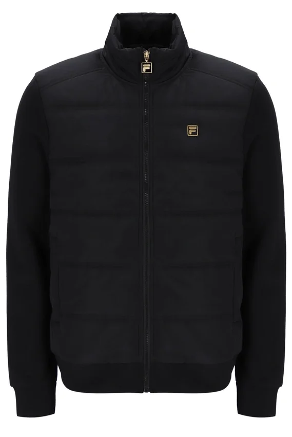 Chaqueta acolchada con cremallera completa Jerry en negro