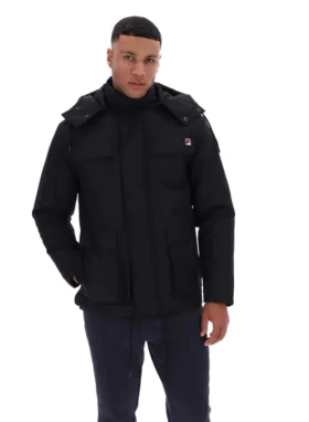 Chaqueta acolchada tipo cargo Liam en negro