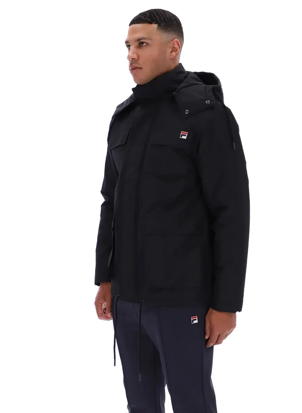 Chaqueta acolchada tipo cargo Liam en negro