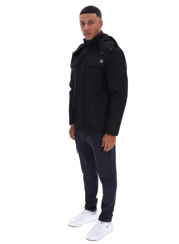 Chaqueta acolchada tipo cargo Liam en negro