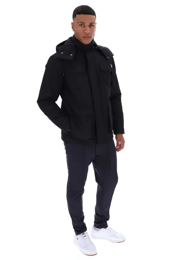 Chaqueta acolchada tipo cargo Liam en negro