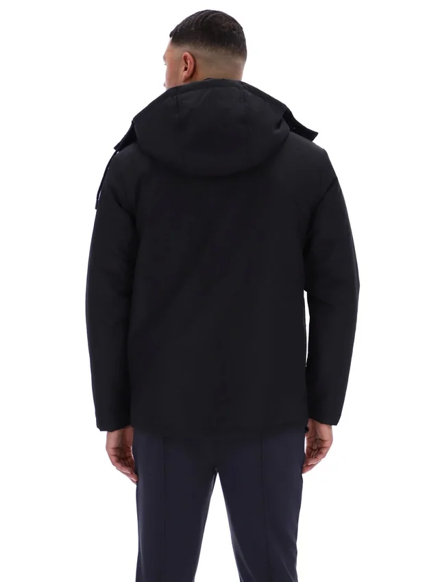 Chaqueta acolchada tipo cargo Liam en negro