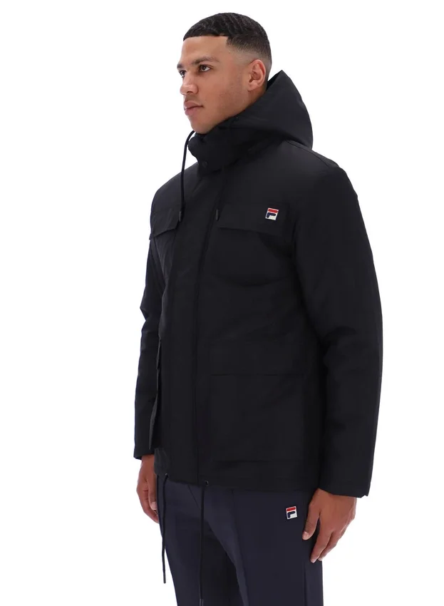Chaqueta acolchada tipo cargo Liam en negro