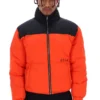 Chaqueta acolchada unisex Evan con paneles en color Tangerine Tango