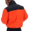Chaqueta acolchada unisex Evan con paneles en color Tangerine Tango