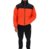 Chaqueta acolchada unisex Evan con paneles en color Tangerine Tango