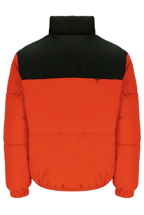 Chaqueta acolchada unisex Evan con paneles en color Tangerine Tango