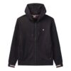 Chaqueta con capucha de punto con logotipo bordado, azul