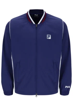 Chaqueta de calentamiento unisex para tenis en azul marino