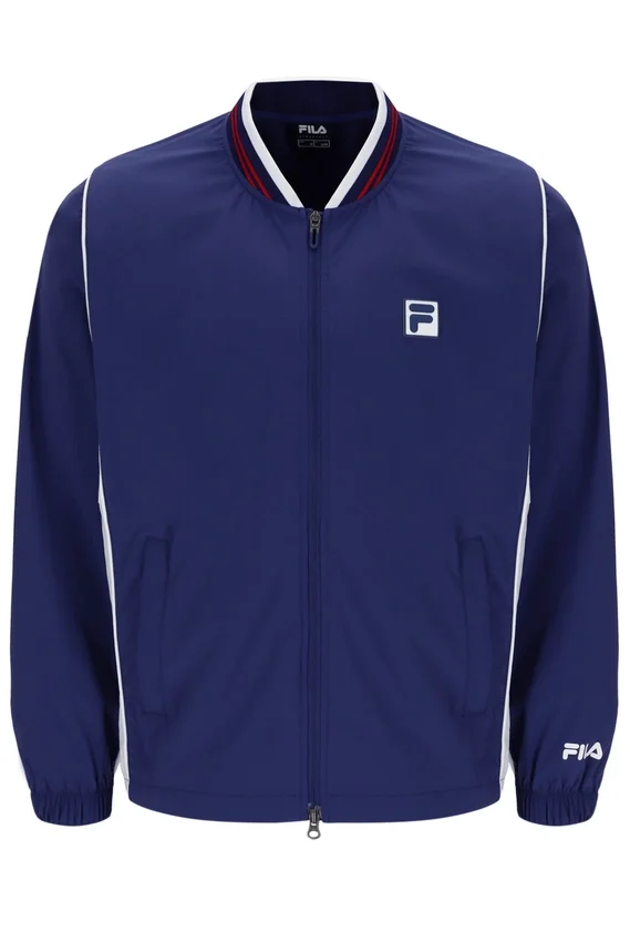 Chaqueta de calentamiento unisex para tenis en azul marino