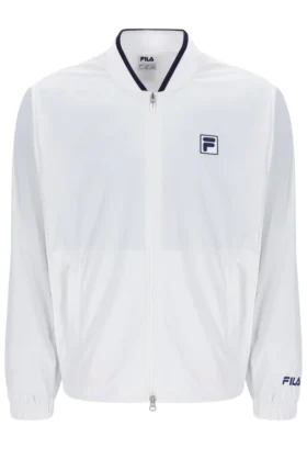 Chaqueta de calentamiento unisex para tenis en color blanco roto