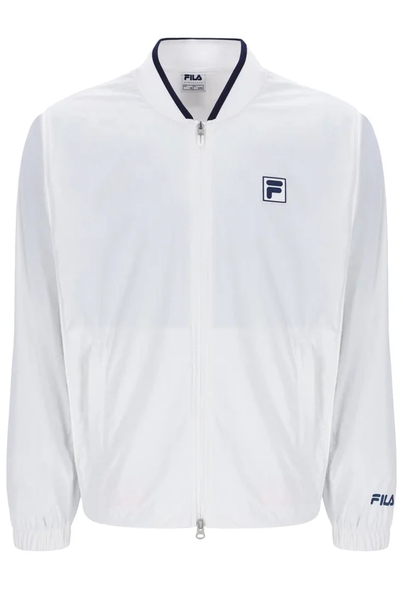 Chaqueta de calentamiento unisex para tenis en color blanco roto
