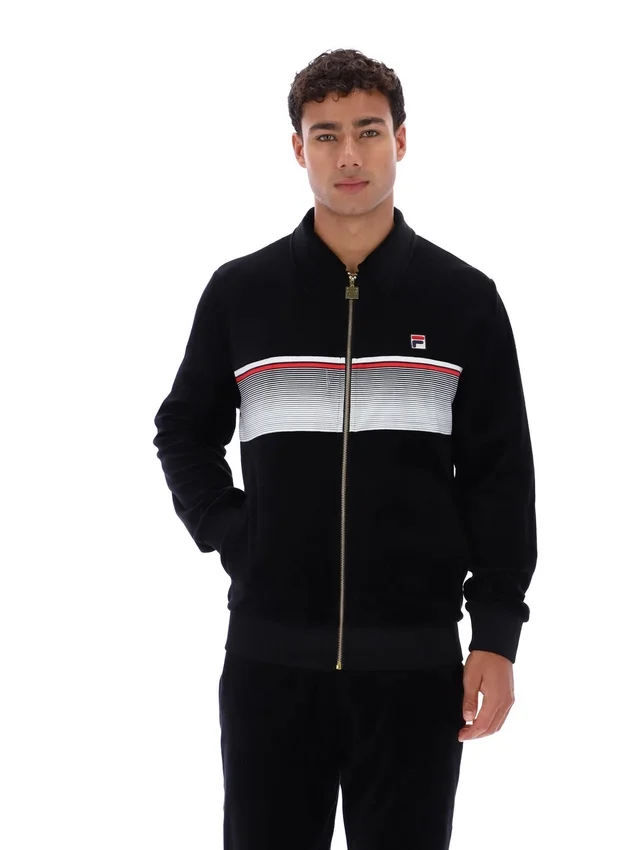 Chaqueta de chándal a rayas Malakai en negro