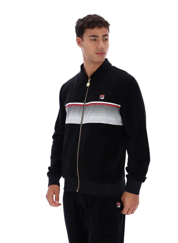 Chaqueta de chándal a rayas Malakai en negro
