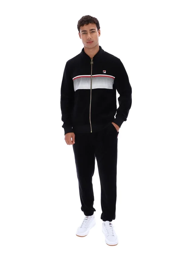 Chaqueta de chándal a rayas Malakai en negro