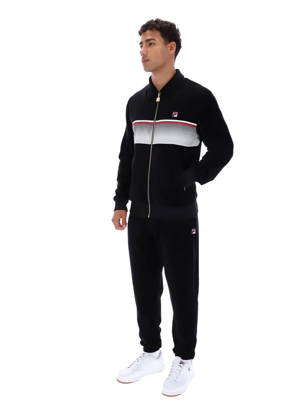 Chaqueta de chándal a rayas Malakai en negro