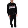 Chaqueta de chándal a rayas Malakai en negro