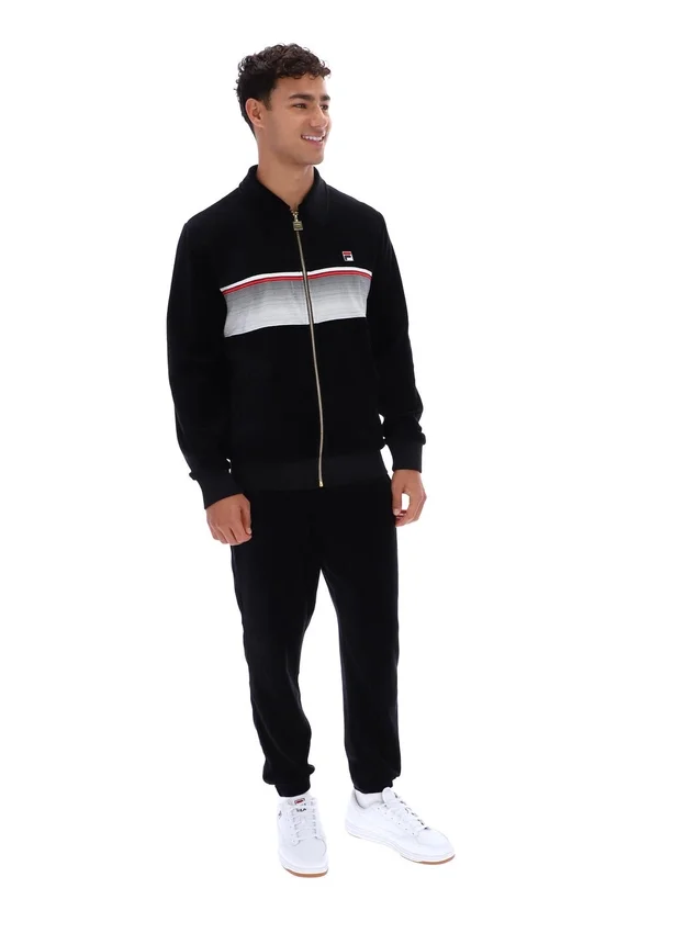 Chaqueta de chándal a rayas Malakai en negro