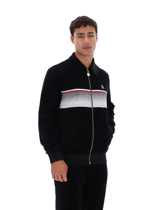 Chaqueta de chándal a rayas Malakai en negro