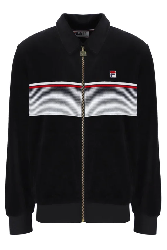 Chaqueta de chándal a rayas Malakai en negro