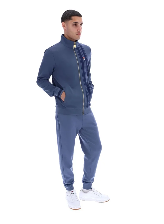 Chaqueta de chándal con rayas estampadas «Dante» en índigo vintage