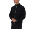 Chaqueta de chándal Davey negra con cremallera completa