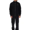 Chaqueta de chándal Davey negra con cremallera completa