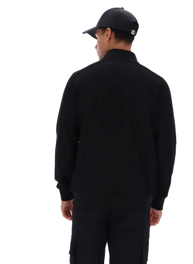 Chaqueta de chándal Davey negra con cremallera completa