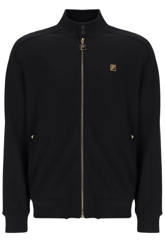 Chaqueta de chándal Davey negra con cremallera completa