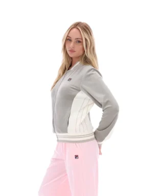 Chaqueta de chándal de béisbol Jenesis con cremallera en color caqui vintage
