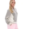 Chaqueta de chándal de béisbol Jenesis con cremallera en color caqui vintage