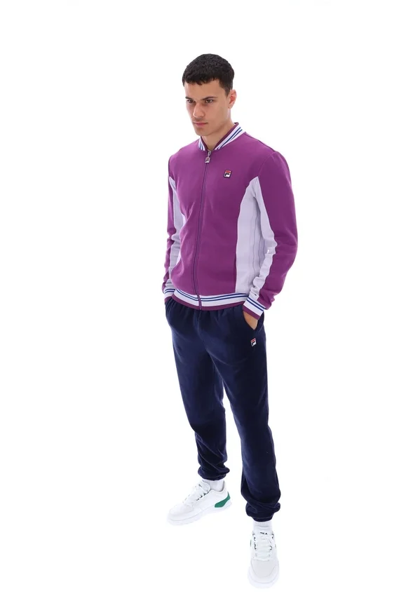 Chaqueta de chándal de béisbol Settanta en color púrpura atardecer