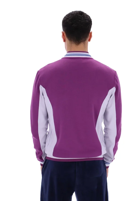 Chaqueta de chándal de béisbol Settanta en color púrpura atardecer