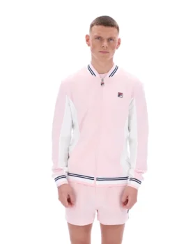 Chaqueta de chándal de béisbol Settanta en rosa pálido