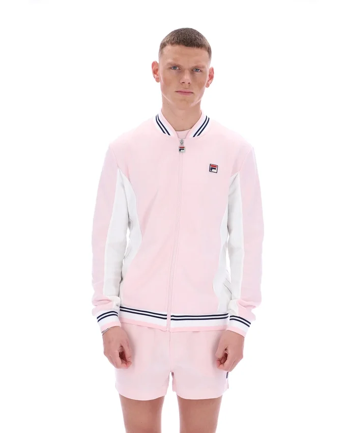 Chaqueta de chándal de béisbol Settanta en rosa pálido