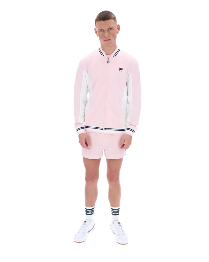 Chaqueta de chándal de béisbol Settanta en rosa pálido