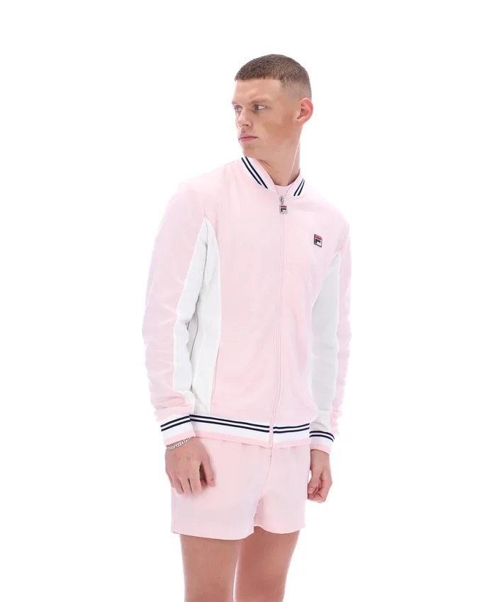 Chaqueta de chándal de béisbol Settanta en rosa pálido