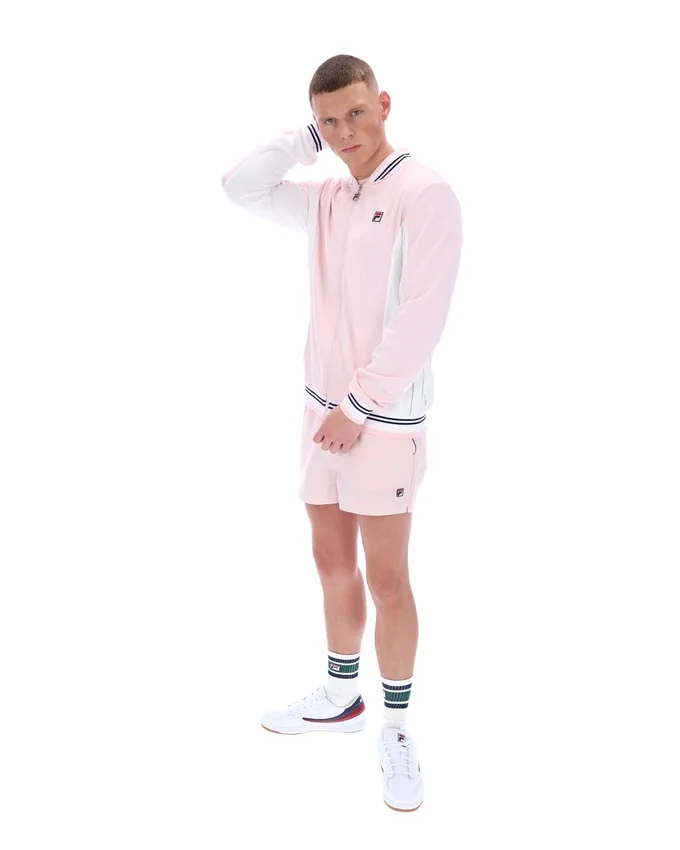 Chaqueta de chándal de béisbol Settanta en rosa pálido