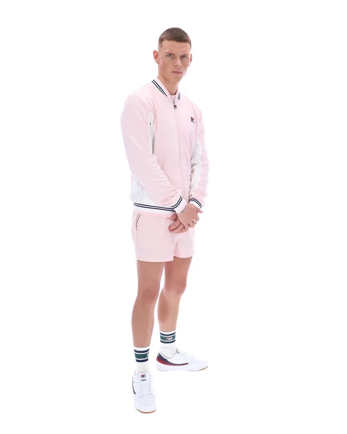 Chaqueta de chándal de béisbol Settanta en rosa pálido