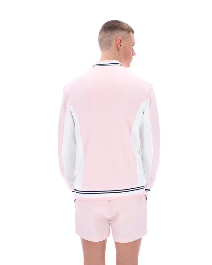 Chaqueta de chándal de béisbol Settanta en rosa pálido
