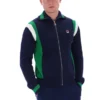 Chaqueta de chándal de punto con bloques de color Cortez de Fila en azul marino