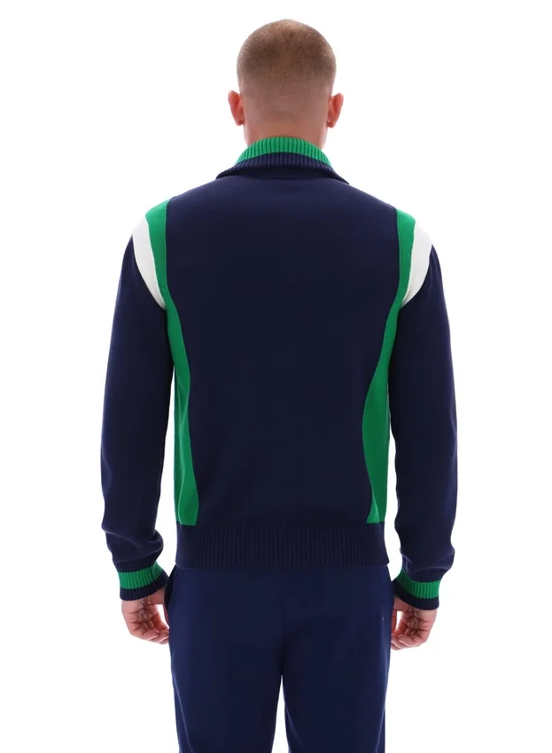 Chaqueta de chándal de punto con bloques de color Cortez de Fila en azul marino