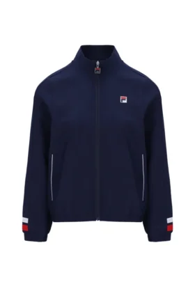 Chaqueta de chándal de tenis para mujer en azul marino
